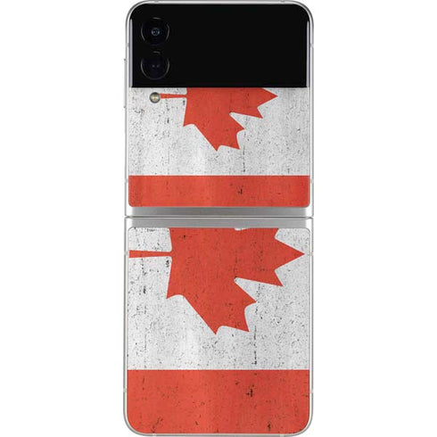 Canada Flag Distressed Galaxy Z Flip4 5G Skin