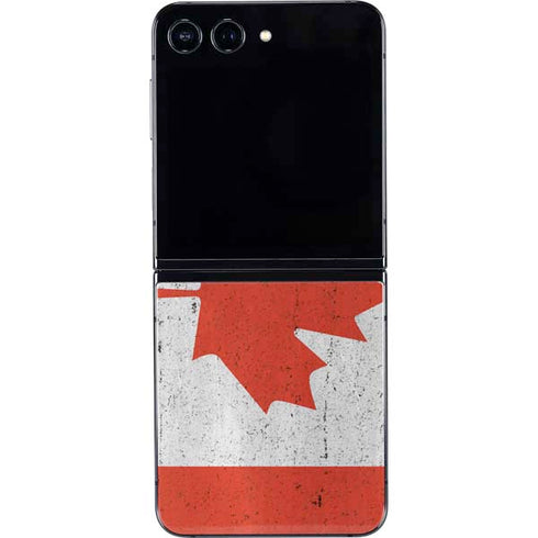 Canada Flag Distressed Galaxy Z Flip5 5G Skin