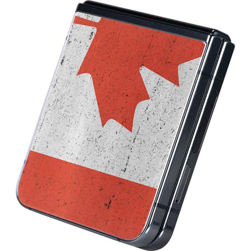 Canada Flag Distressed Galaxy Z Flip5 5G Skin