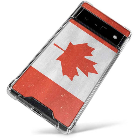 Canada Flag Distressed Google Pixel 6 Clear Case