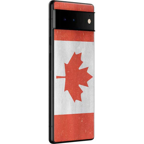 Canada Flag Distressed Google Pixel 6 Skin