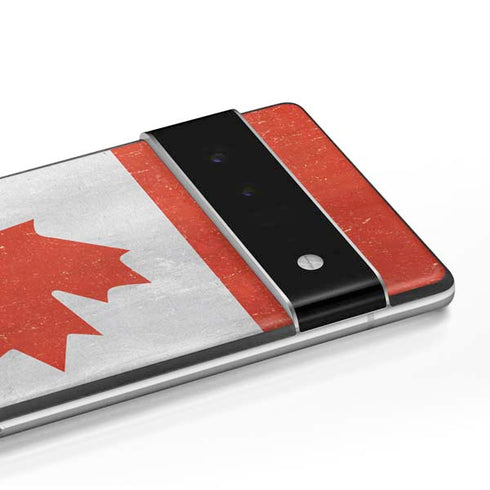 Canada Flag Distressed Google Pixel 6 Skin