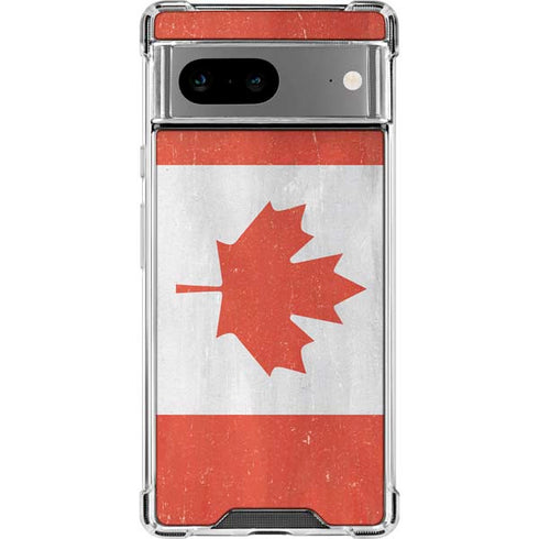 Canada Flag Distressed Google Pixel 8 Clear Case