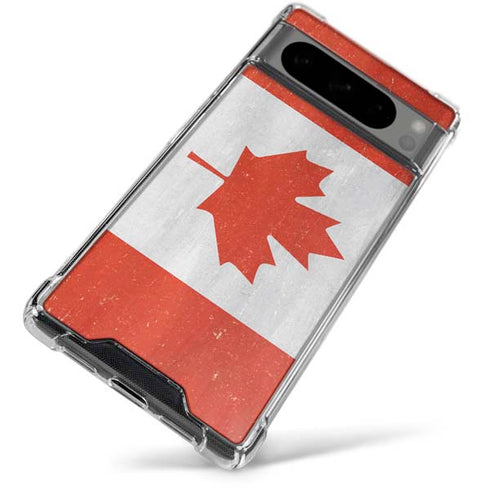 Canada Flag Distressed Google Pixel 8 Pro Clear Case