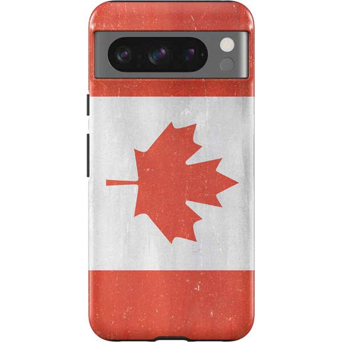 Canada Flag Distressed Google Pixel 8 Pro Impact Case