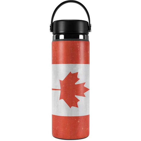 Canada Flag Distressed Hydro Flask 20oz Wide Mouth Skin