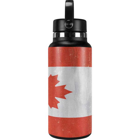 Canada Flag Distressed Hydro Flask 32oz Wide Mouth Skin