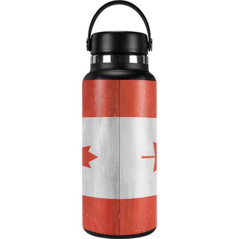 Canada Flag Distressed Hydro Flask 32oz Wide Mouth Skin