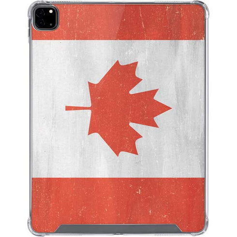 Canada Flag Distressed iPad Pro 12.9in (2020) Clear Case