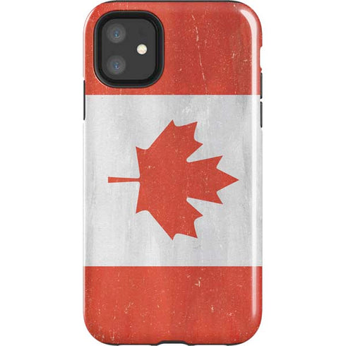 Canada Flag Distressed iPhone 11 Impact Case
