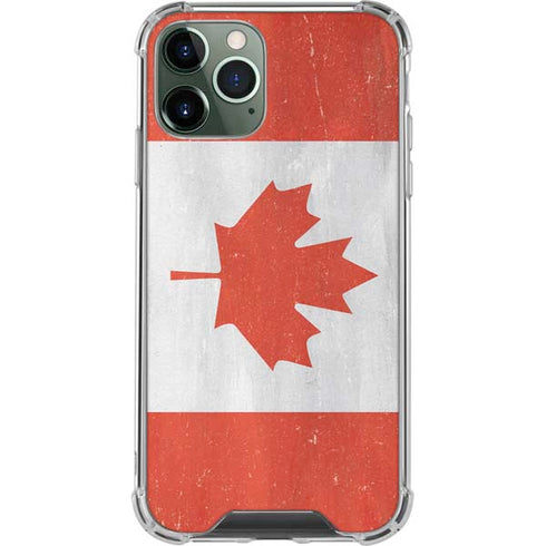 Canada Flag Distressed iPhone 11 Pro Max Clear Case