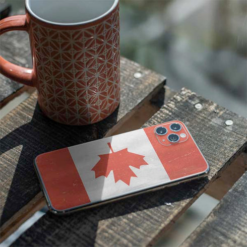 Canada Flag Distressed iPhone 11 Pro Max Skin