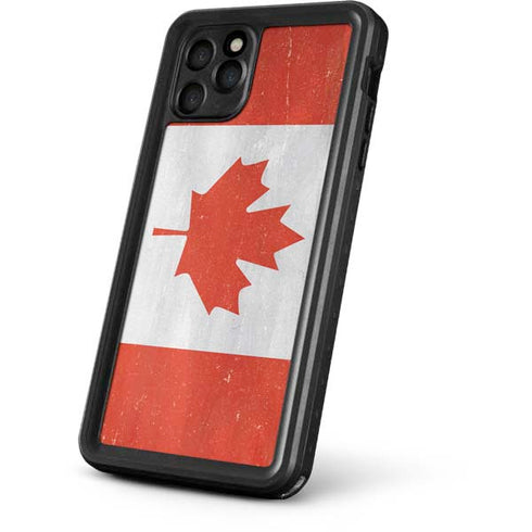Canada Flag Distressed iPhone 11 Pro Waterproof Case