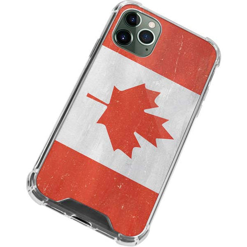 Canada Flag Distressed iPhone 12 Pro Max Clear Case