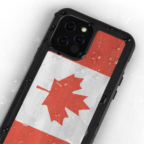 Canada Flag Distressed iPhone 12 Pro Max Waterproof Case