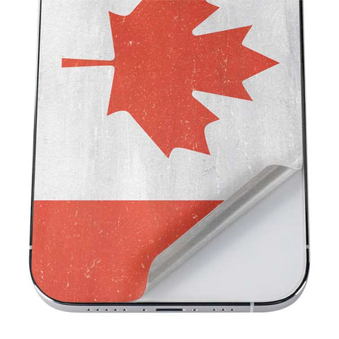 Canada Flag Distressed iPhone 12 Pro Skin
