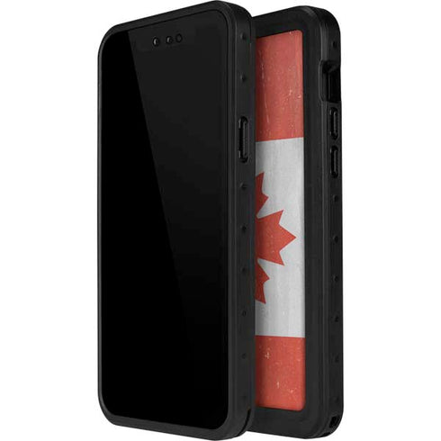 Canada Flag Distressed iPhone 12 Pro Waterproof Case