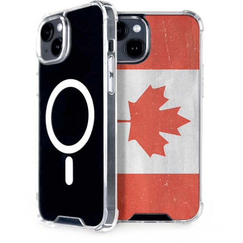 Canada Flag Distressed iPhone 13 MagSafe Case