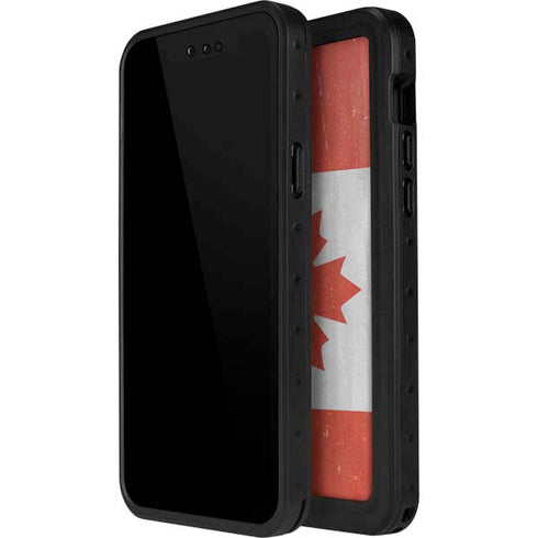 Canada Flag Distressed iPhone 13 Mini Waterproof Case