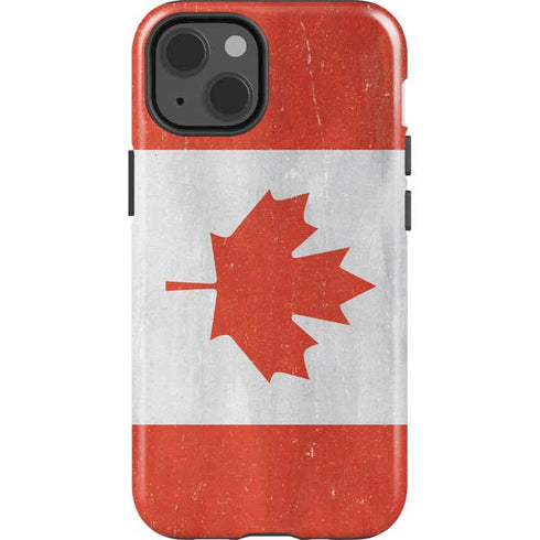 Canada Flag Distressed iPhone 15 Impact Case