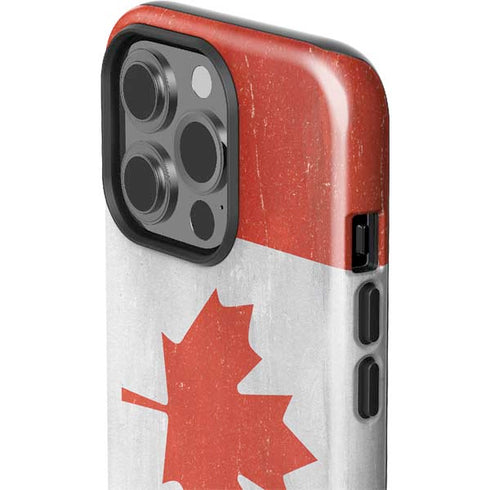 Canada Flag Distressed iPhone 15 Pro Impact Case
