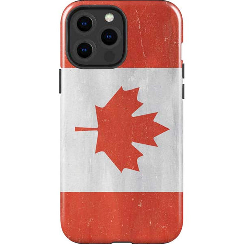 Canada Flag Distressed iPhone 14 Pro Max Impact Case