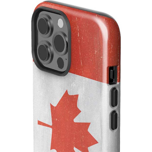 Canada Flag Distressed iPhone 15 Pro Max Impact Case