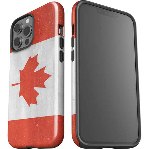 Canada Flag Distressed iPhone 15 Pro Max Impact Case