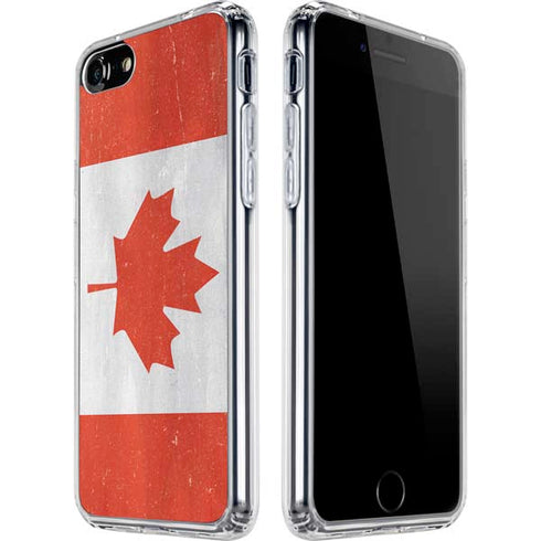 Canada Flag Distressed iPhone SE (2nd & 3rd Gen) Clear Case