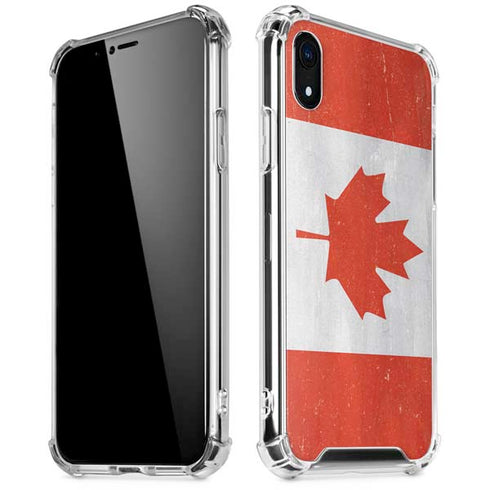 Canada Flag Distressed iPhone XR Clear Case