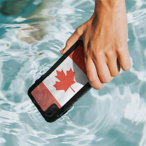 Canada Flag Distressed iPhone XR Waterproof Case