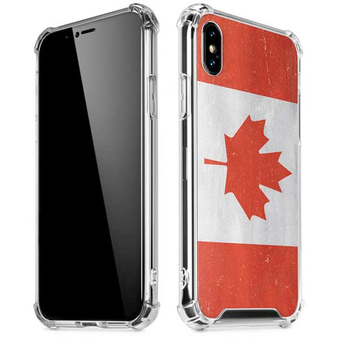 Canada Flag Distressed iPhone XS Max Clear Case