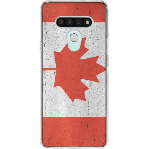 Canada Flag Distressed LG Stylo 6 Clear Case