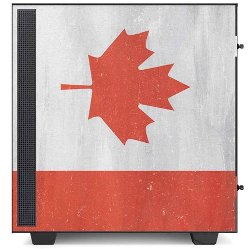 Canada Flag Distressed NZXT H510 Compact ATX Mid-Tower Case Skin