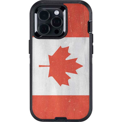 Canada Flag Distressed Otterbox Defender iPhone Skin