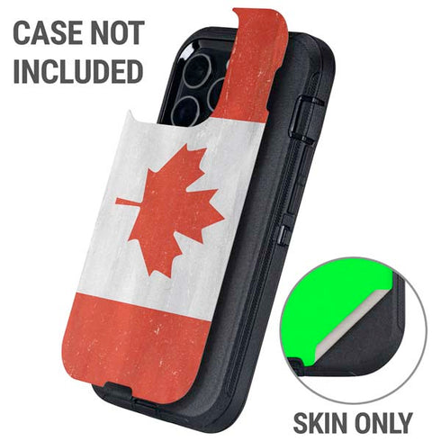 Canada Flag Distressed Otterbox Defender iPhone Skin