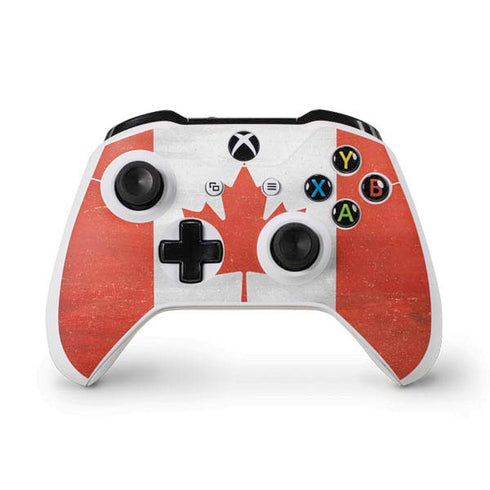 Canada Flag Distressed Xbox One S Controller Skin