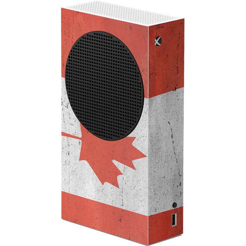 Canada Flag Distressed Xbox Series S Console Skin