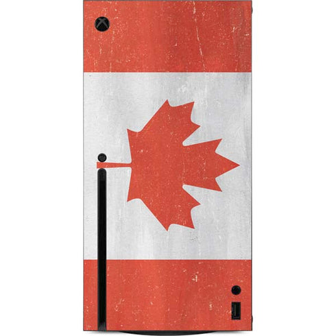 Canada Flag Distressed Xbox Series X Console Skin