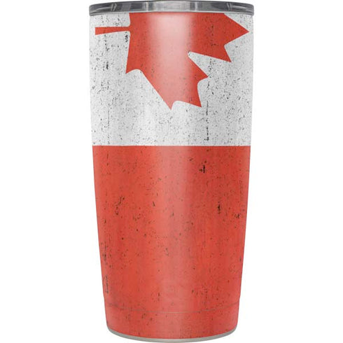 Canada Flag Distressed Yeti 20oz Tumbler Skin