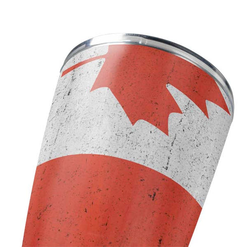 Canada Flag Distressed Yeti 20oz Tumbler Skin