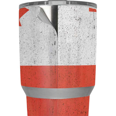 Canada Flag Distressed Yeti 30oz Rambler Tumbler Skin