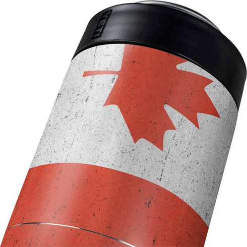 Canada Flag Distressed Yeti Colster Can Insulator  Skin