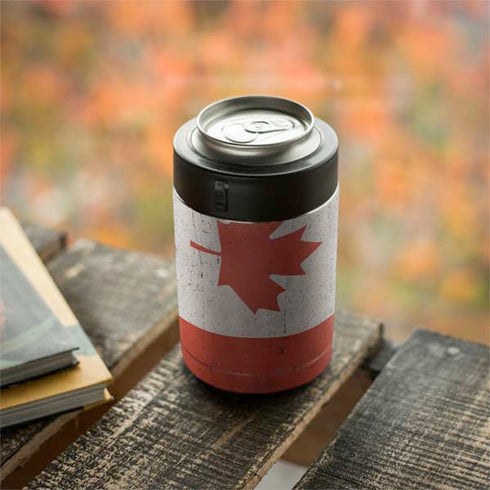 Canada Flag Distressed Yeti Colster Can Insulator  Skin