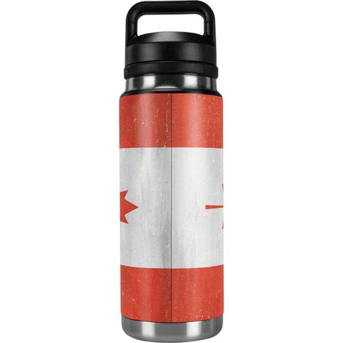 Canada Flag Distressed YETI Rambler 26oz Bottle Skin