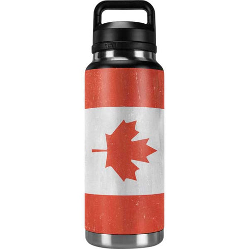 Canada Flag Distressed YETI Rambler 36oz Bottle Skin