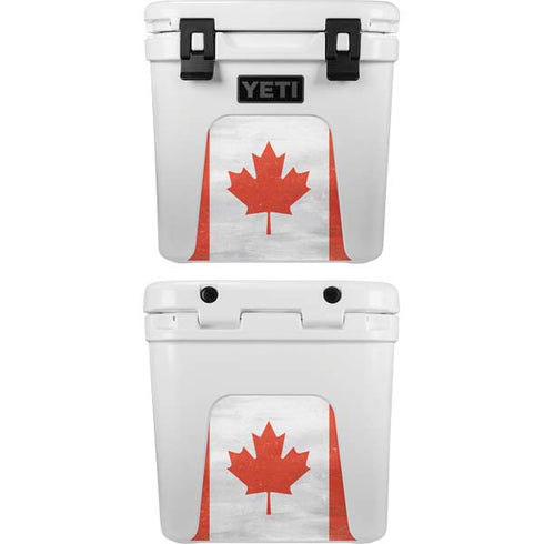 Canada Flag Distressed YETI Roadie 24 Hard Cooler Skin