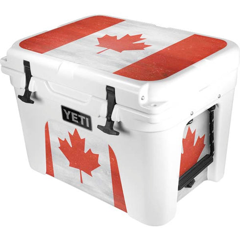 Canada Flag Distressed YETI Tundra 35 Hard Cooler Skin