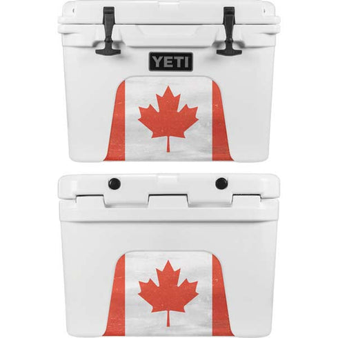 Canada Flag Distressed YETI Tundra 35 Hard Cooler Skin