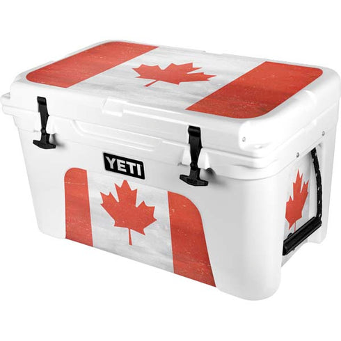 Canada Flag Distressed YETI Tundra 45 Hard Cooler Skin